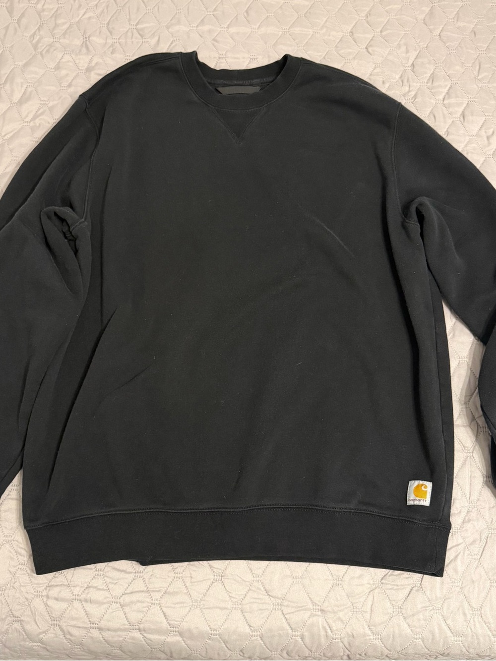 Carhartt Loose Fit Men's Black Crewneck Sweatshirt - Size XL
